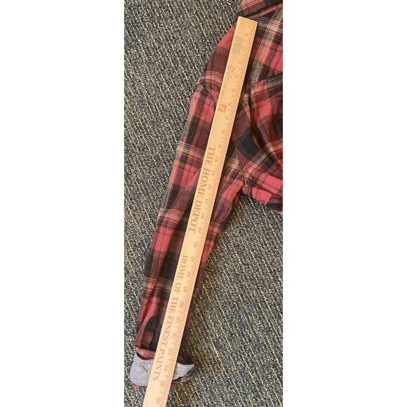 Legendary Whitetails WOMEN'S COTTAGE ESCAPE FLANNEL SHIRT FOREST PLAID L W/belt - Picture 6 of 6